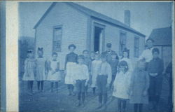 One Room Schoolhouse and Children Schools & Education Postcard Postcard