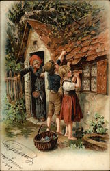 Hänsel und Gretel (Brüder Grimm, Brothers Grimm) Nursery Rhymes Postcard Postcard