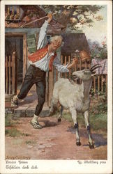 Brother Grimm - TISCHLEINDECKDICH   Nursery Rhymes Postcard Postcard