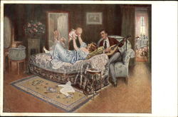 "A Heart and A Soul" - Couple Playing with Infant Postcard