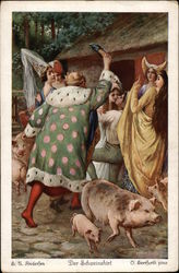 Royalty among the Pigs Postcard