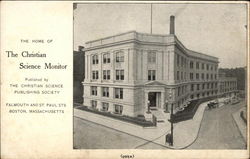 The Home of the Christian Science Monitor Advertising Postcard Postcard