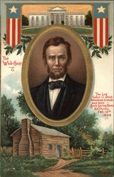 Abraham Lincoln from Log Cabin to White House Postcard