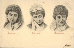 Verloojd, Getrouwd, Gescheiden Women Postcard Postcard