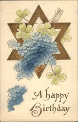 A Happy Birthday Judaica Postcard Postcard