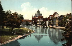 Scenic View in Nuremberg Judaica Postcard Postcard