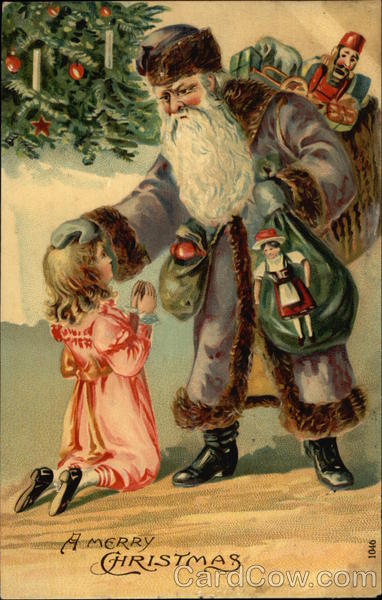 A Merry Christmas with Santa and Child Santa Claus