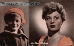 Then and Now Shelley Winters Postcard