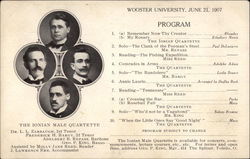 Ionian Male Quartette - Wooster University June 21 1907 Postcard