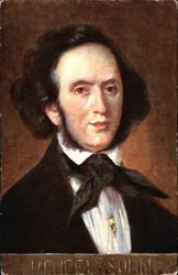 Portrait of The Composer Mendelssohn Postcard