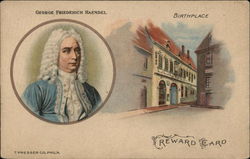 George Friederich Haendel Reward Cart Composers Postcard Postcard