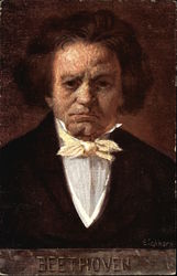 Portrait of Ludwig Van Beethoven (Composer) Composers Postcard Postcard