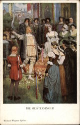 "The Master Singers" - Medieval Performance Royalty Postcard Postcard