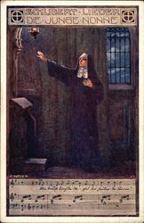 "A Young Nun" by Schubert & Lieder Songs & Lyrics Postcard Postcard