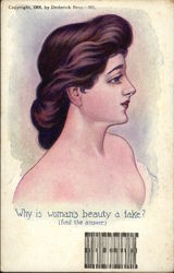 Why is This Woman's Beauty a Fake? Women Postcard Postcard