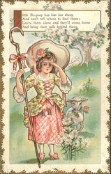 Little Bo-peep Has Lost Her Sheep Nursery Rhymes Postcard Postcard