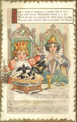 King And Queen With A Blackbird Pie Postcard