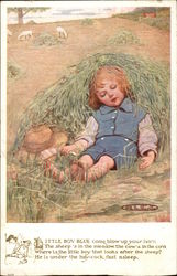 "Little Boy Blue come blow up your horn..." Nursery Rhymes Postcard Postcard