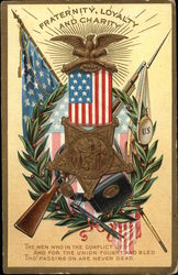 Fraternity, Loyalty and Charity - United States Military Postcard