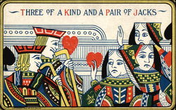 Three of a Kind and a Pair of Jacks Postcard