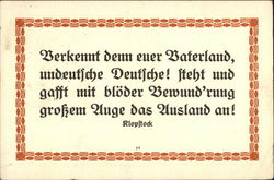 Klopstock Poem Germany Postcard Postcard