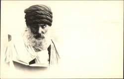 Bearded Man Dressed in Arab-style Clothing Postcard