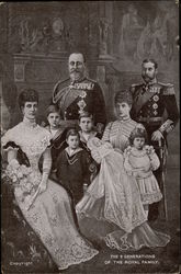 The Five Generations Of The Royal Family Postcard