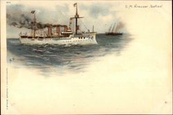 S. M. Kreuzer, Gefion Ship Boats, Ships Postcard Postcard