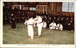 A Bout of Judo Postcard Postcard