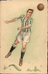 Man Playing Soccer Postcard