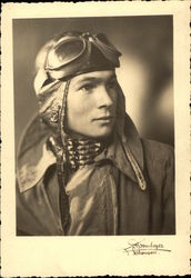 Man In Pilot Outfit Postcard