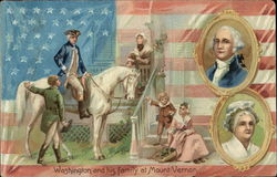 Washington and His Family at Mount Vernon Postcard