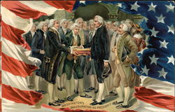 Washington's Inauguration as President President's Day Postcard Postcard