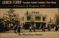 ARMCO-FERRO Porcelain Enamel Frameless Steel House Postcard