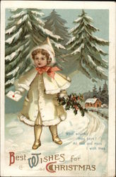 Best Wishes for Christmas Postcard