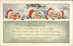 A Merry Christmas Children Postcard Postcard