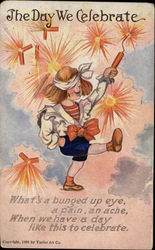 The Day We Celebrate - July 4th 4th of July Postcard Postcard