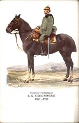 Berittener Feldgendarm, K.K. Gendarmerie 1899-1918 World War I Postcard Postcard