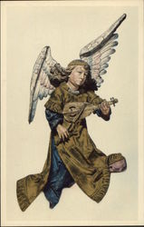 Angel playing a Rebec Postcard