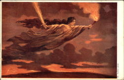 "Spectre of War" - Angel with Flares Angels Postcard Postcard