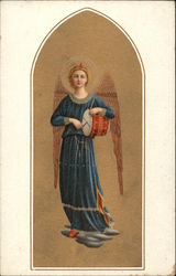 "Angel Playing the Drum" Postcard