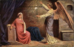 Angel Visits Mary in the Night Postcard