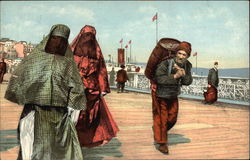 Two Turkish Ladies on the Boardwalk Postcard