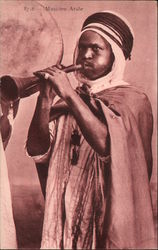 Arab Musician with Horn Postcard