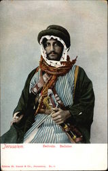 Bedouin Man in Jerusalem Postcard Postcard