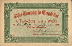 This Coupon is Good for a Two-Step and a Waltz Postcard