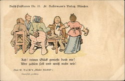 German People Sitting at a Table Postcard