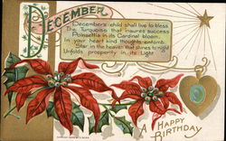 A Happy Birthday - December Postcard