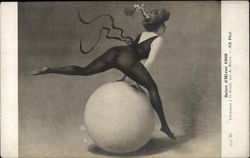 Woman Dancing over a Ball Postcard