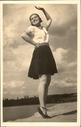 Dancing Woman by the Water Postcard